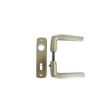 AL-LOY SB ajtókilincs 410 + ajtócím lővér kulcslyukas F2 eloxált zár és alkatrészei