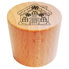 Aladine Gumibélyegző fa markolattal - Gingerbread House - Wooden Round Stamp (1 db) bélyegző