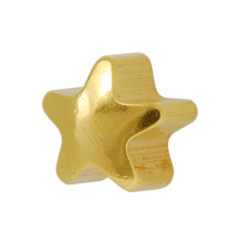  Alakzat - arany szín - csillag 4mm fülbevaló