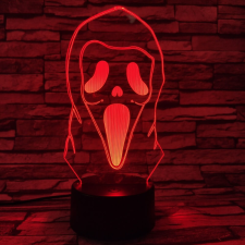 Álarc 7 színű 3D led lámpa világítás