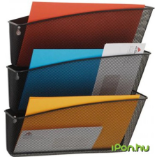 ALBA 3 zsebes fali irattartó fekete irattartó