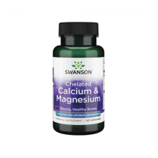 Albion kelát kalcium és magnézium, Swanson, 60 kapszula SWU464 vitamin és táplálékkiegészítő