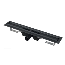  Alcaplast APZ1BLACK-1150 zuhanyfolyóka peremmel FEKETE-MATT fürdőszoba kiegészítő