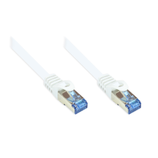 Alcasa Cat6a 15m hálózati kábel Fehér S/FTP (S-STP) kábel és adapter