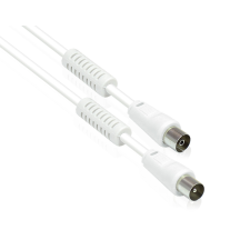 Alcasa S-PAK02 koax kábel 2 M Fehér kábel és adapter