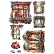 Alchemy of Art Rizspapír A4 - Ho Ho Ho - 4 - Rice Paper (1 ív) decoupage papír