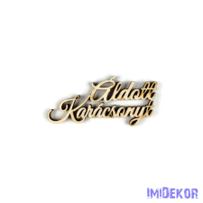  Áldott Karácsonyt felirat 5db/csomag 4x7cm - Natúr dekorációs kellék