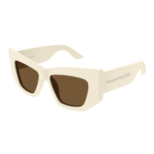 Alexander McQueen AM0448S-004 SHINY IVORY BROWN napszemüveg napszemüveg