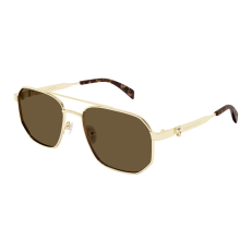 Alexander McQueen AM0458S-002 SHINY GOLD BROWN napszemüveg