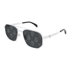 Alexander McQueen AM0458S-004 SHINY SILVER MIRROR GREY napszemüveg napszemüveg