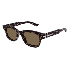 Alexander McQueen AM0497S 002 SHINY GREY DARK HAVANA BROWN napszemüveg napszemüveg
