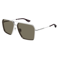 Alexander McQueen AM0500S 002 SHINY SILVER BROWN napszemüveg