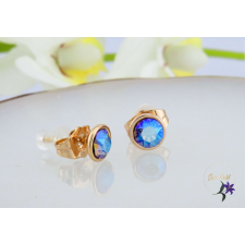  Alexia antiallergén kristályköves szinváltós kék  fülbevaló -18K fülbevaló