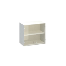 Alfa Office Alfa 500 hozzáépíthető alacsony, széles szekrény, 71,7 x 80 x 45,8 cm, üvegajtóval, fehér mintázat% bútor