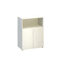 Alfa Office Alfa 500 közepes, széles szekrény, 106,3 x 80 x 47 cm, nyitott ajtóval, fehér mintázat% bútor
