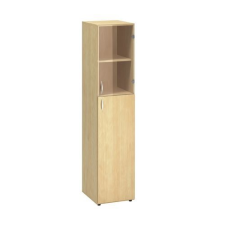Alfa Office Alfa 500 magas, keskeny szekrény, 178 x 40 x 47 cm, kombinált ajtóval - jobbos kivitel, vadkörte mintázat% bútor