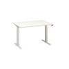 Alfa Office Alfa Up állítható magasságú irodai asztal fehér lábazattal, 120 x 80 x 61,5-127,5 cm, fehér mintázat%