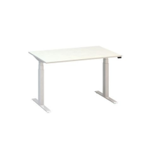 Alfa Office Alfa Up állítható magasságú irodai asztal fehér lábazattal, 120 x 80 x 61,5-127,5 cm, fehér mintázat% irodabútor