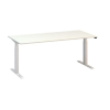 Alfa Office Alfa Up állítható magasságú irodai asztal fehér lábazattal, 180 x 80 x 61,5-127,5 cm, fehér mintázat%