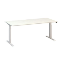 Alfa Office Alfa Up állítható magasságú irodai asztal fehér lábazattal, 180 x 80 x 61,5-127,5 cm, fehér mintázat% irodabútor