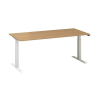 Alfa Office Alfa Up állítható magasságú irodai asztal fehér lábazattal, 180 x 80 x 61,5-127,5 cm, vadkörte mintázat%