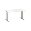 Alfa Office Alfa Up állítható magasságú irodai asztal szürke lábazattal, 140 x 80 x 61,5-127,5 cm, fehér mintázat%