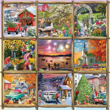 Alipson négy évszak kollázs puzzle 1000 darabos puzzle, kirakós