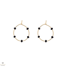 ALISIA Crystal Bead Midi fülbevaló - AL1180-Oro-Nero fülbevaló