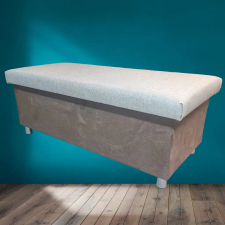 Alíz tárolós puff cappuccino és csokibarna élénk színekben 37 cm magas bútor