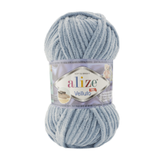 Alize Velluto - Közép szürke - 428 rövidáru