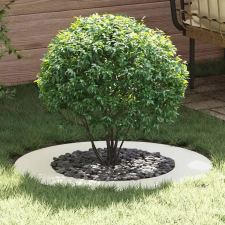  Alkalmas lapos fa gyűrűhöz Fehér Ø50 / 80 cm Acél kerti tárolás