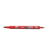  Alkoholos marker, 0,8/2 mm, kétvégű, PILOT "Twin", piros
