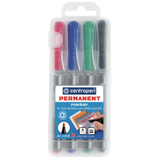  Alkoholos marker készlet, 2mm, B Centropen 2836, 4 klf. szín filctoll, marker