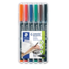  Alkoholos marker készlet, OHP, 1 mm, STAEDTLER "Lumocolor® 317 M", 6 különböző szín