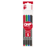  Alkoholos marker készlet, S, OHP Ico, 4 klf.szín filctoll, marker