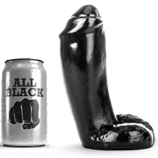 ALL BLACK - Élethű 18 cm-es dildó műpénisz, dildó