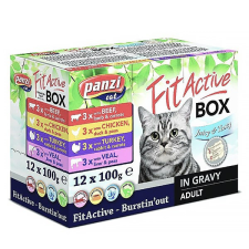 Állateledel alutasakos PANZI FitActive FitaBox macskáknak 12*100 g macskaeledel