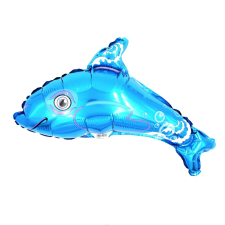 Állatkerti léggömb gyerekeknek Kék delfin party kellék