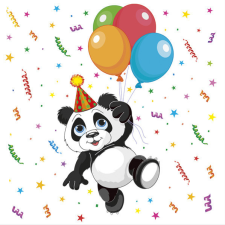 Állatos Állatos Funny Panda szalvéta 20 db-os 33x33 cm party kellék