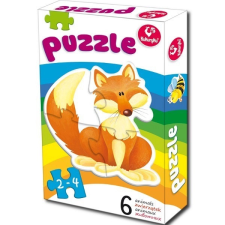  Állatos babapuzzle 6 az 1-ben puzzle, kirakós