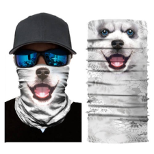 Állatos csősál, maszk, símaszk - Fehér kutya, Husky ajándéktárgy