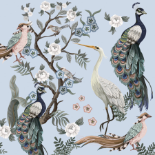 Állatos Peacocks&Heron szalvéta 20 db-os 33x33 cm party kellék