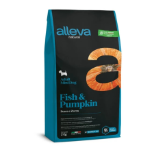  Alleva Natural Mini Felnőtt Kutyáknak Hal &amp; Sütőtök 2 kg, gluténmentes kutyaeledel