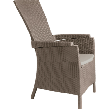Allibert VERMONT állítható polyrattan kerti fotel - cappuccino kerti bútor
