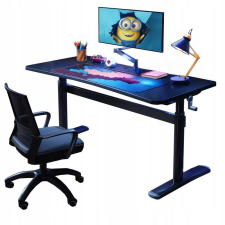  ÁLLÍTHATÓ GYERMEK SZÁMÍTÓGÉPES JÁTÉKASZTAL LOFT ASZTAL FEKETE íróasztal