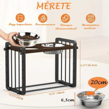  Állítható megemelt kisállat etető-itató készlet - Nagy kutyatál