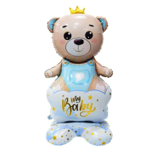 Álló fólia lufi – Babaváró – My Baby – Fiú maci party kellék