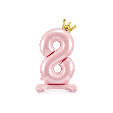  Álló szám fólia lufi &#039;&#039;8&#039;&#039; 84 cm rózsaszín party kellék