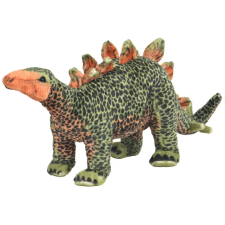 álló, zöld és narancssárga plüss stegosaurus XXL játékfigura