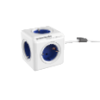 Allocacoc 1402BL/DEEUPC PowerCube Extended hálózati hosszabbító, 4 dugalj + 2 USB, 1,5m, fehér-kék